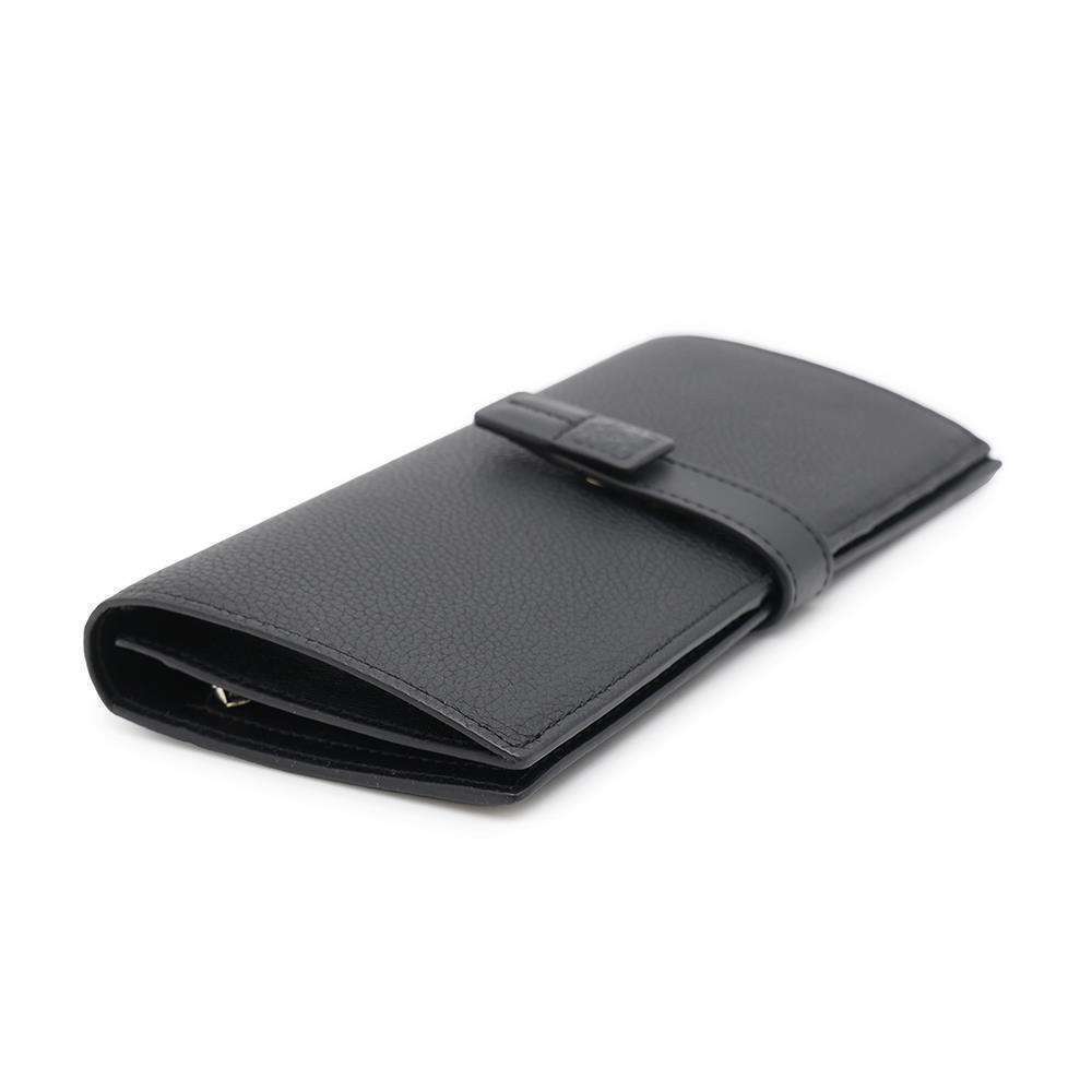 Loewe Vertical Leather Long Black Wallet Black